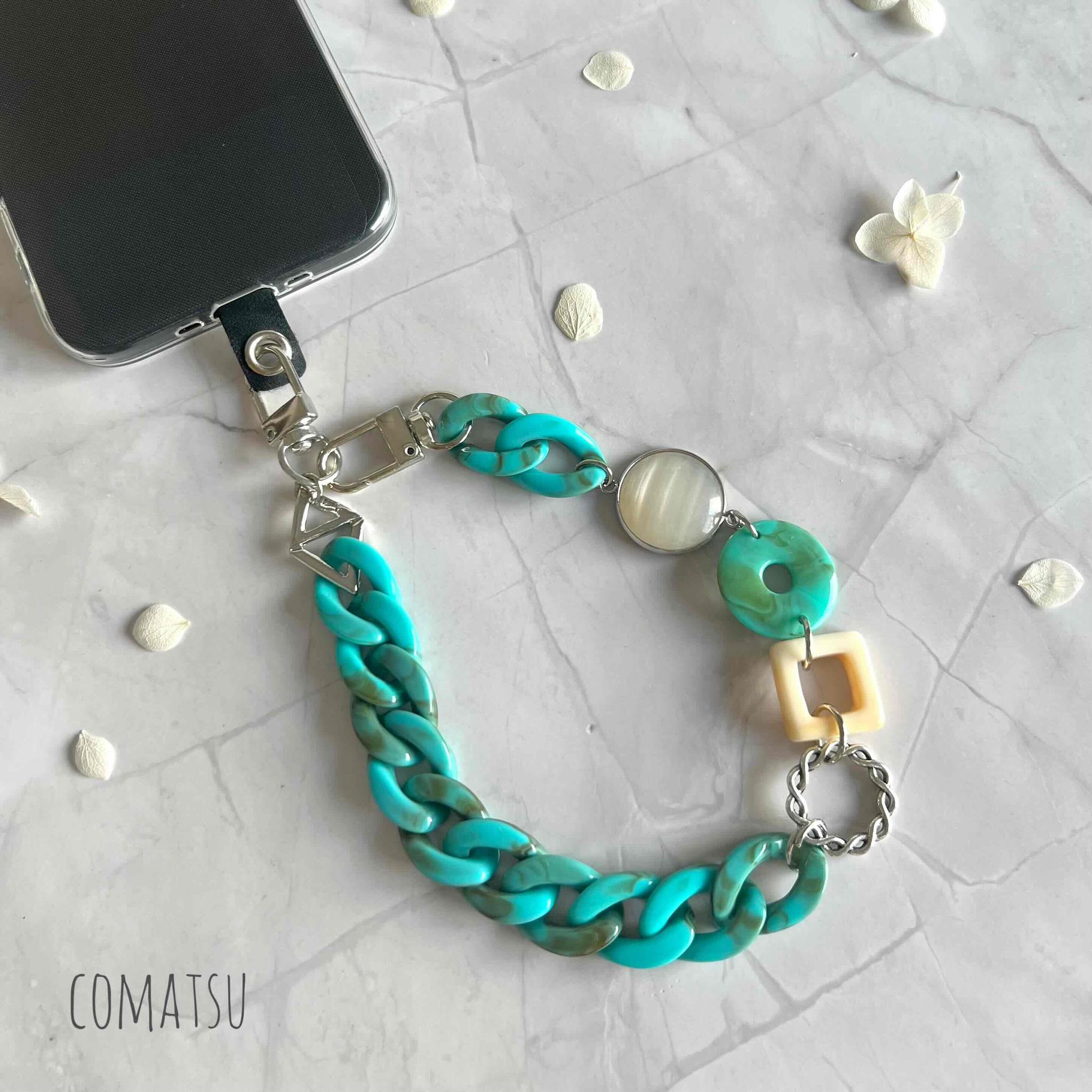 CasualTurquoise ハンドストラップ 落下防止スマホストラップ リストストラップ